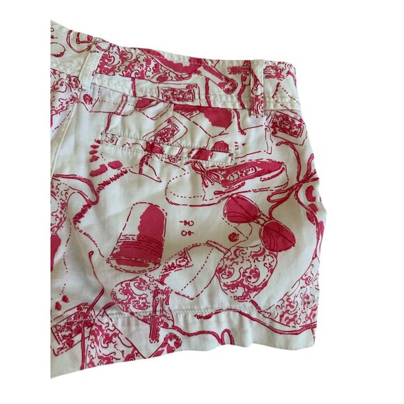 LILLY PULITZER Holy Grail Spin the Bottle Chino Cotton Shorts Size 2 - Picture 6 of 9